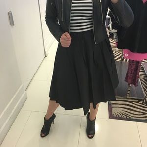 Michael Kors Black Flare Midi Skirt